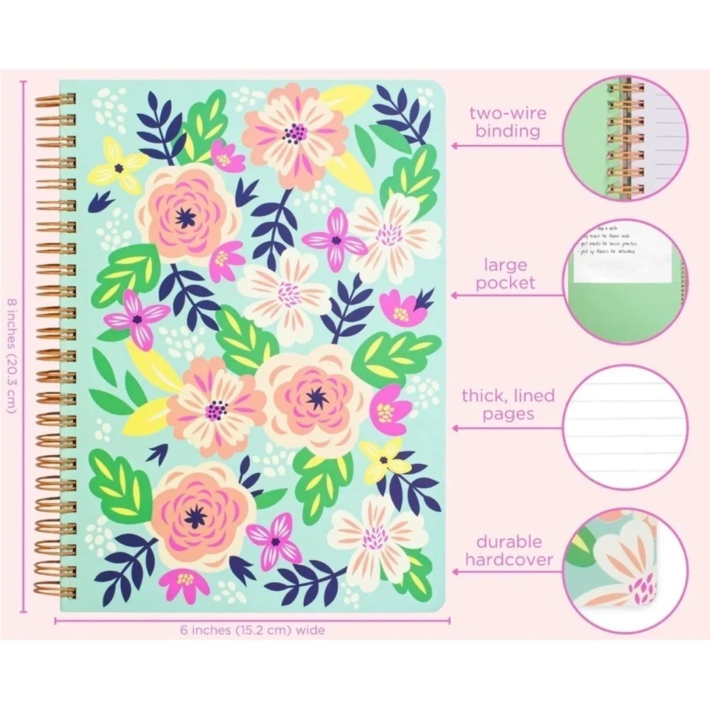 Steel Mill & Co. To Do Planner Floral Ring Binding New
